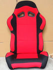 Chiny Czarne i czerwone sportowe fotele samochodowe Universal Cars Części składane z paskami bezpieczeństwa firma
