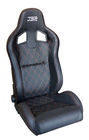 Regulowane czarne PCV / PU Racing Seat / Sports Car Racing Seat z jednym suwakiem