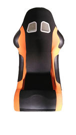 Chiny Suede Material Black And Orange Racing Seats , Cars Bucket Seats Double Slider fabryka